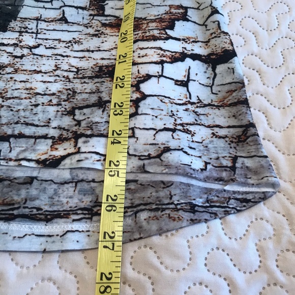 B.L.E.U. Green Botanical print top size Medium - Picture 6 of 13